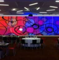 Acoustic Art Panels in a function room.