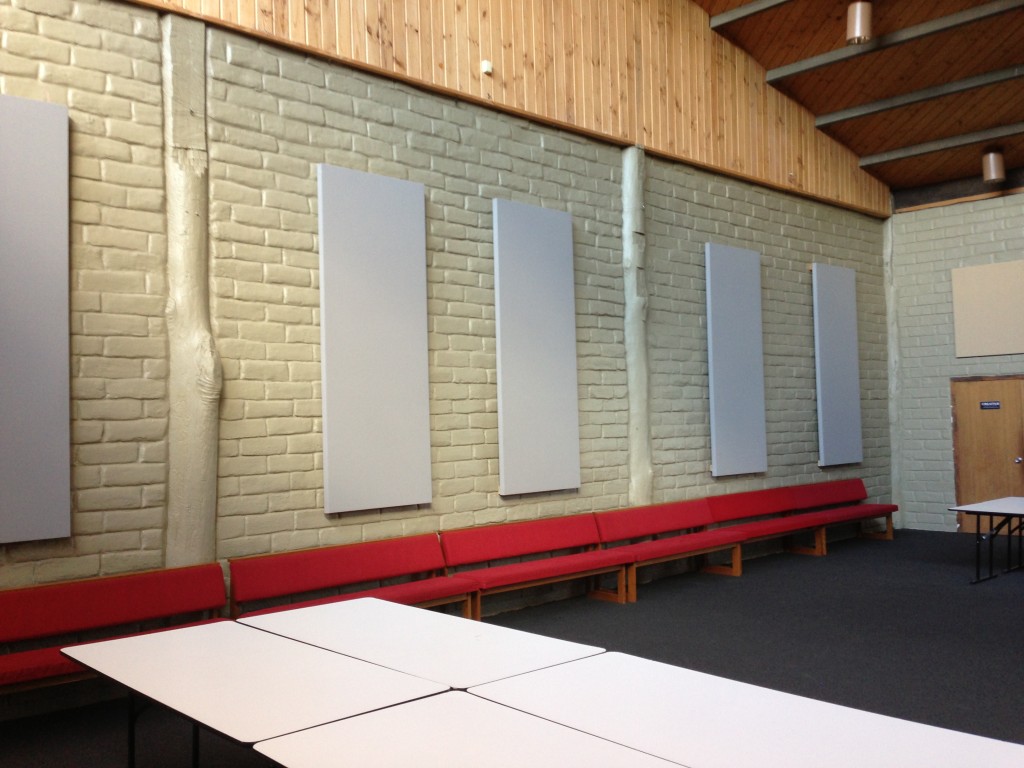 Church Hall Noise Reduced with Sontext Fabric Wall Panels