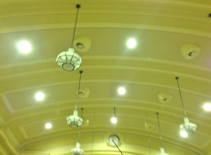 Lightweight Ceiling Panels in a noisy ballroom
