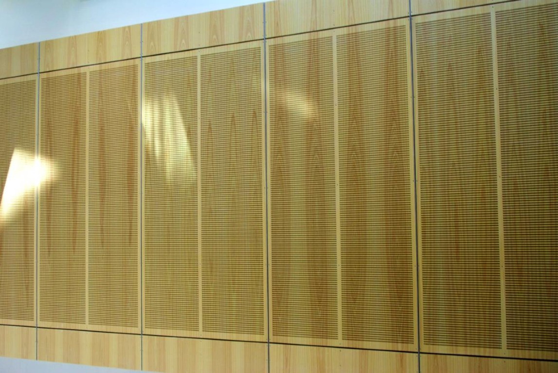 Perforated acoustic wood panels murano