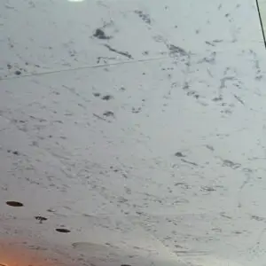 Printed acoustic ceiling panels with a marble finish, combining aesthetic appeal with sound absorption for commercial interiors.