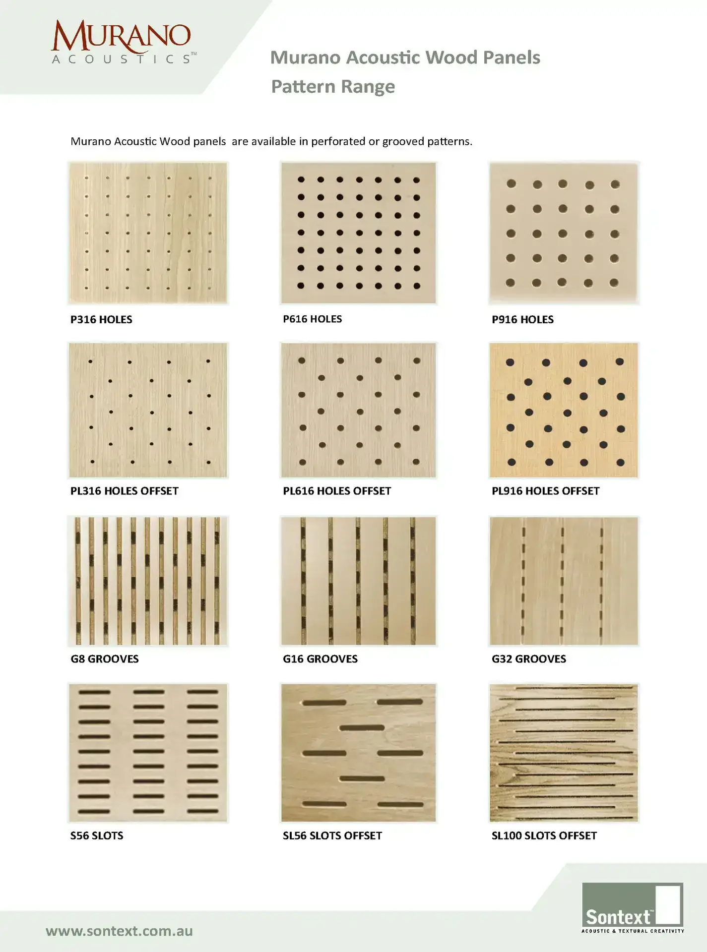 Murano Pattern Range